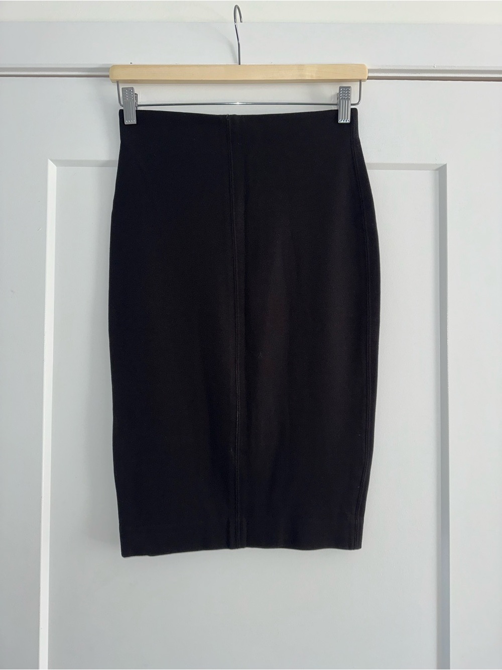 Aritzia Wilfred Black High-Waisted Midi Pencil Skirt, Size S